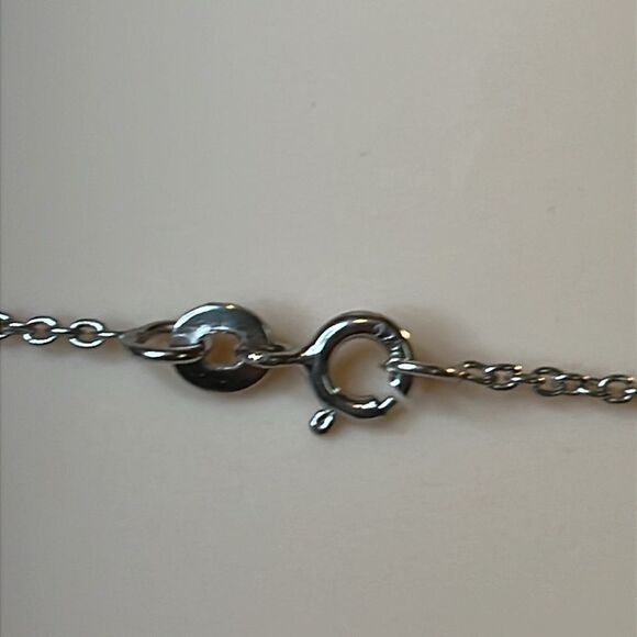 Galilea Rose Quartz Station Necklace 20 Inches
in Rhodium Over Sterling Silver - Picture 4 of 12